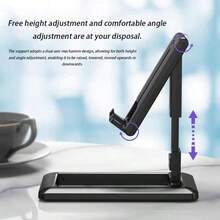 Adjustable Desktop Height Adjustable 1pc Foldable Adjustable Phone Stand Portable Holder Mother's Day Gift - Black - View 2