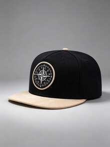 1pc Unisex Fashion Compass Embroidered Hip-Hop Color-Block Baseball Cap , Adjustable , Perfect For Outdoor Activities, Travel, And Running - Compass - View 7