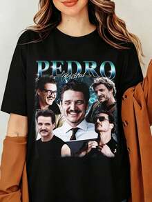 Pedro Pascal The Last Of Us Mandalorian T-Shirt, Joel Miller Actor 90s Bootleg Retro Photo Portrait Movie TV Show Merch, Pedro Pascal Shirt, Vintage Pedro Pascal Graphic Tee, Joel Miller The Last Of Us Shirt, Retro 90s Bootleg Fan Merch, Javier Pena Narcos Gift - 黑色 - 查看 6