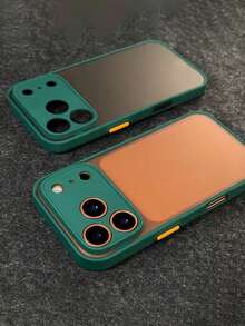 Premium Semi Transparent Matte Skin Feel Phone Case Compatible With IPhone 17 Pro Max 17 Pro 17 16 Pro Max 16 Pro 16 15 14 13 12 11 Pro Max Plus Camera Protection Back Cover - Green - View 3