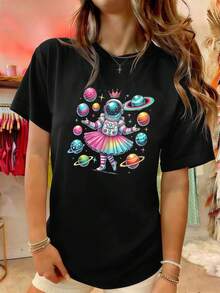 Women T-Shirts - Black - View 1