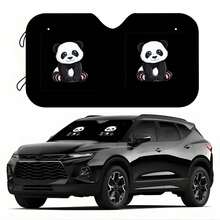 1pc Panda Print Car Sun Shade, Car Interior UV Protection Sunshade, Easy To Install, Fits All Vehicles, Provides Heat Insulation And Privacy, Keeps Your Car Cool, Foldable For Easy Storage - Front Window Sunshade - View 10