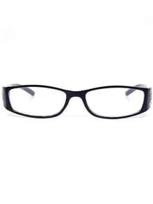 1 pieza de gafas de moda rectangulares decoradas con flores de pedrería, adecuadas para atuendos universitarios, trabajo y uso diario. - Gris - Ver 9