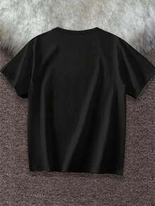 Sommar Toppar Dam  2026Womens Pure - T-Shirt: Chic Script: Pink Artistic Womens T-Shirt - Fashion  Addio Al Nubilato - Black - View 2