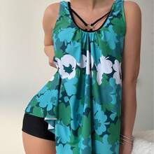 Traje de Baño de Dos Piezas con Estampado Floral para Mujer, Modelo TK206 - Flor - Ver 5