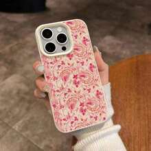 Funda de Celular 2026 Juvenil y Moderna, 1 pieza, Material TPU, Elegante Diseño Floral con Lazo de Bailarina Rosa, Compatible con/ Teléfonos, Versión Internacional, No la Versión Nacional - Blanco 6 - Ver 6