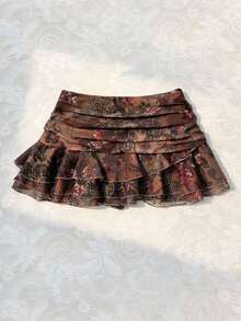 Summer Skirt – Short Cut, Ruffles At The Hem – Perfect For Holiday Or Beach Looks - 栗子2 - 查看 12