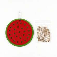 1 pièce Jouet à mâcher en forme de fruit pour perroquet, accessoire de fourragement suspendu en bois doux et feutre, ornement éducatif anti-ennui pour perruches et conures, décoration de cage - Voir 13