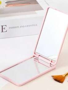 This Simple, Square, Portable Folding Makeup Mirror Features A Lightweight Flip-Top Design That Fits Easily Into A Small Bag For Touch-Ups Anytime. The Double-Sided High-Definition Mirror Clearly Reflects Your Entire Face. The Rounded Edges Are Gentle On Your Hands During Everyday Use. A Must-Have For Commuters, Business Travelers, And Students Living In Dormitories. - Multicolor - View 11