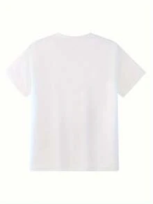 Men's Slim Fit T-Shirt, 1-Piece Set - Lightweight And Breathable Summer Casual T-Shirt With A Geometric Stripe Design, Crew Neck, And Short Sleeves. Perfect For Everyday Wear, Available In Black And White, Made Of Durable, Opaque Fabric. | Exquisite Design | Loose And Comfortable | Easy To Match | - 白色 - 查看 2