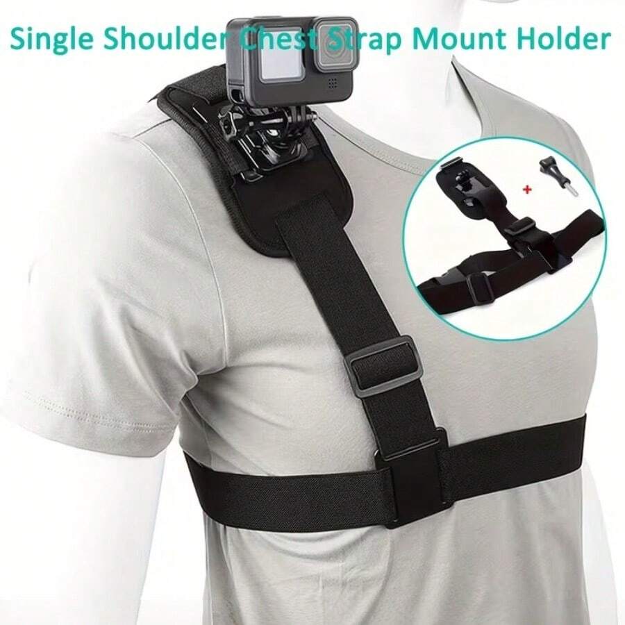 Soporte ajustable para correa deportiva, soporte de teléfono de una sola correa, accesorio de fotografía al aire libre, accesorio para transmisión en vivo, accesorio para toma de primera persona en ciclismo, estable y sin sacudidas