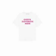 1 "God's Favorite Mom" T-Shirt, Fun Mother's Day Gift, Cool Mom Graphic Tee, Aesthetic Mom T-Shirt, 90s Retro Mom T-Shirt, Mom Top, 180g 100% Cotton. - 白色 - 查看 6