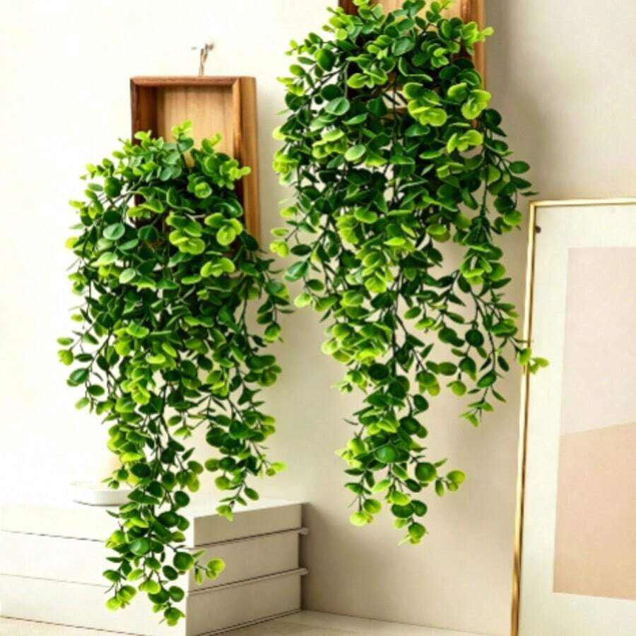 Artificial Greenery Vines - Plastic Hanging Greenery, UV Resistant, Outdoor Artificial Plants, Faux Flowers, Ferns, Durable Artificial Plastic Greenery, Patio Decor, Wedding Decor, Home Decor For Indoor, Outdoor, Living Room Shelf, Room, Kitchen, Home, Bedroom, Ideal For Wall Art, Yard Beautification, And Year-Round Home And Garden Decoration, Pot Not Included - Multicolor - View 1