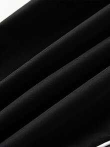 Men's Casual Contrast Side Stripe Long Pants, Letter Print, Side Pockets, Drawstring Waist, Men's Streetwear Casual Pants, Suitable For All Seasons - Black - View 6