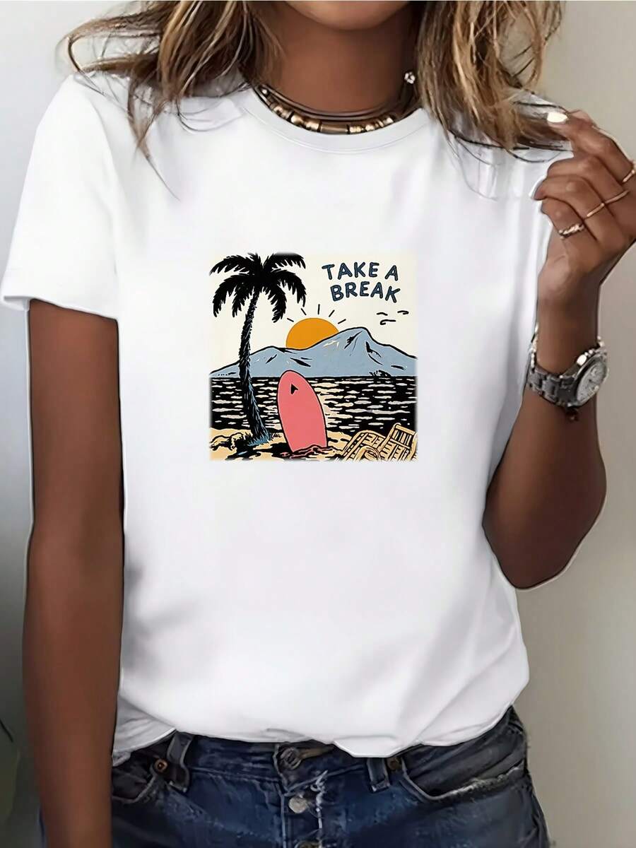 Ultra-Soft 180g "Nap Time" T-Shirt | The Perfect Choice For Summer Vacations And Surf Enthusiasts | Great Gift For Family | Casual Everyday Wear | Beach Party Essential - 白色 - 查看 1