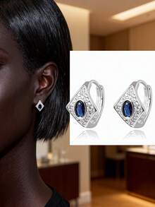 2pcs Retro European And American Style Evil Eye Energy Protection Hoop Earrings, Suitable For Men And Women To Wear In Summer - Earring 4 - View 9