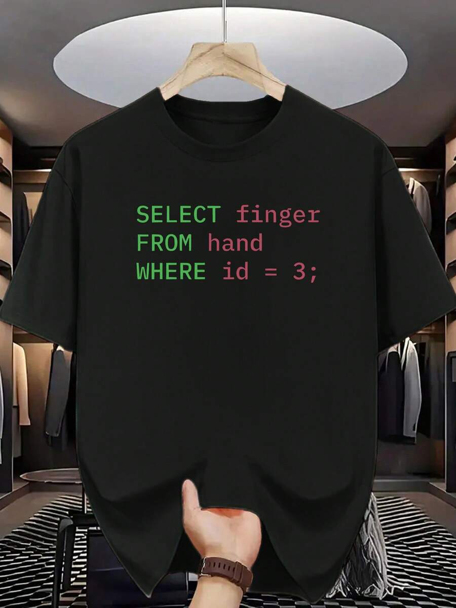 Men T-Shirts - 黑色 - 查看 1