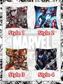 Marvel 漫威系列抱枕，印有钢铁侠、美国队长和蜘蛛侠等角色。色彩丰富，细节精致。面料舒适耐用，轻松为沙发和卧室增添超级英雄氛围。 - 多款 - 查看 4