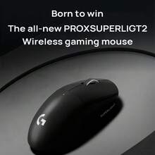 Logitech PRO X SUPERLIGHT 2 99新無線遊戲滑鼠，60g輕量化設計，最高44000DPI，輪詢率最高8KHZ，適用於 PC/Mac，USB-C 充電（顏色隨機出貨） - 查看 7