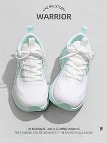 WARRIOR 1 Pair Sporty Low-Top Mesh Sneakers - Light Green - View 5