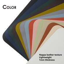 1pc Fates Premium Nappa Texture Non-Slip Desk Mat, Mouse Pad, Waterproof PU Leather Desktop Protector, Ultra-Thin Desk Blotter, Easy To Clean Laptop Desk Writing Pad, Suitable For Office/Home/Decor (Thickness: 1mm) - Multicolor - View 43
