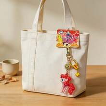 MINISO My Little Pony Pinkie Pie 好運符號鑰匙圈，可愛小馬迷你公仔包飾吊飾，附金色調夾扣鉤，背包錢包配件，開學禮物 - 樣式 3 - 查看 3