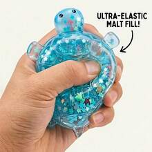 1pc Quicksand Turtle Glow-In-The-Dark Toy, Squishy Toys Colorful Quicksand Turtle Squeeze Toy, Birthday Gift Ornament Creative Fluorescent Toy - Multicolor - View 3