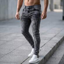Men's Skinny Fitted Jeans With A Lengthening Effect - JO-004 - View 1