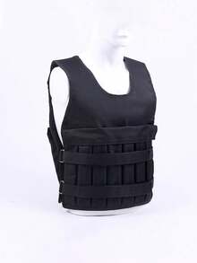 Adjustable Weighted Vest, Unisex, Suitable For Muscle Training, Fitness, Weight Loss, Running, Aerobic Exercise And Strength Training. Camouflage/Black. Adjustable Weighted Training Vest. - Multicolor - View 13