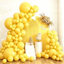 50/131pcs Yellow Balloons In Different Sizes 18/12/10/5 Inch Yellow Balloon Garland Arch Kit Suitable For Graduation, Wedding, Bi Baby Shower, Sunflower And Bee Theme Party Decorations - Yellow - View 2