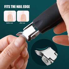 1 pieza Cortaúñas diagonal con mango antideslizante negro, herramienta de recorte de puntas de uñas, herramienta de corte de extensiones de uñas, uñas largas transparentes de verano, estilo coreano de puro deseo, arte de uñas degradado viral de Ins, cuchilla diagonal que corta las puntas de las uñas suavemente sin bordes deshilachados, mango con agarre texturizado antideslizante para presionar sin esfuerzo, portátil y compacto, adecuado para entusiastas del DIY de uñas, puede usarse como regalo festivo - Multicolor - Ver 1