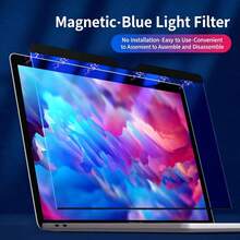 Magnetic Anti-Blue Light Screen Protector Compatible With Apple , Removable, Washable, Anti-Fingerprint, High Definition - View 3