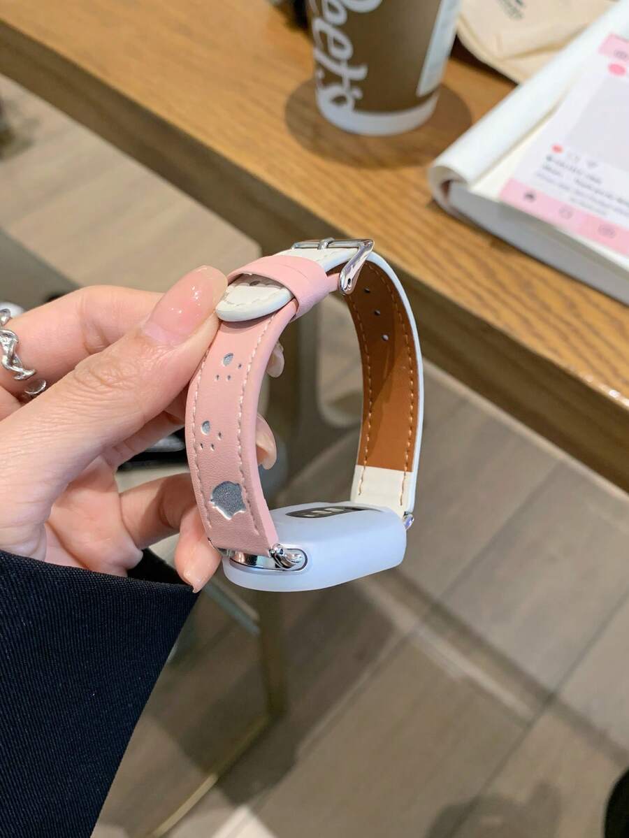 Ml Watch Band New Cute Cat Design For Xiaomi Band 10/9/8, Premium Synthetic Leather Replacement Strap, Quick Release Design, Suitable For All Seasons
