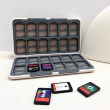 24 Slots Game Card Storage Box Compatible With Switch 2 Switch OLED Switch Lite, Portable Game Cartridge Case Holds 24 Game Cards & SD Memory Cards Light Travel Protective Holder - View 6