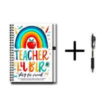 1 Set Creative Hand-Painted Rainbow Apple Pattern Spiral Notebook With Matching Pen, Suitable For Work, Study, Daily Record, Planning, Diary, And Makes A Thoughtful Graduation Or Birthday Gift, 100 Page High Capacity - C - View 4