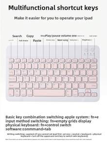 Teclado inalámbrico recargable ultra delgado, compatible con iPad, iPad Pro, iPad Mini, iPad Air, y compatible con iOS, Android y Windows, una sola carga puede usarse durante 30 días, teclado inalámbrico de 10 pulgadas - Ver 10