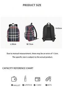 Burberry Check Pattern Women's Crossbody Bag 80840571 - 灰色+藍色80840571 - 查看 8
