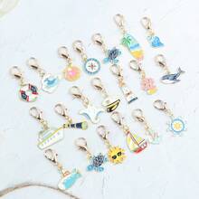 20pcs Ocean Travel Keychain Set, Fun Ocean Theme Keychains, Perfect For Beach Vacation, Birthday Party, Wedding, Graduation Ceremony And School Opening, Friendship Gift. - Multicolor - View 4