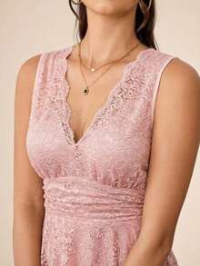 Women Midi Dresses - Rose - View 11