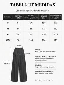 Striped Tailored Wide Leg Pants - Gris Oscuro - Ver 5