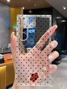 1 buc. husă moale de telefon cu model clasic în polcă, puncte negre, buburuze și flori, carcasă protectoare compatibilă cu Honor, Galaxy A04e/12/A13/A14/A34/A50/A52/A53/A54/S21/S22/S23/S24/S25/S25Ultra/S25FE/S26/S26 PLUS/S26 ULTRA/S26 EDGE/ 6A/7A/8A/ 12T/13T/15T/15 TPRO - clar - Vizualizare 5