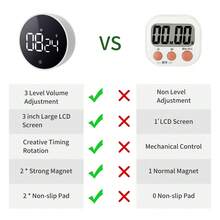 Circular Magnetic Timer With Rotating Design, Cooking & Learning Time Management Desktop Decor - Other - View 4