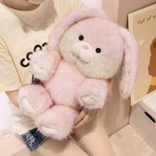 1pc Cute Cartoon Animal Plush Doll, Soft Fabric Panda, Sloth, Bear, Rabbit, Leopard Figurine, Decorative Pillow, Desktop Decor, Photo Prop, Gift For Friends, Birthday, Christmas, Halloween - Multicolor - View 7