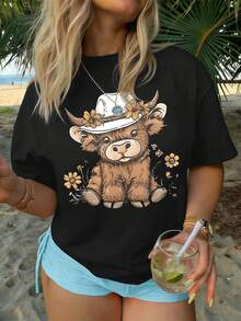 Women T-Shirts - Black - View 1