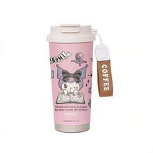 Miniso 三丽鸥酷洛米算命师粉色背景保温咖啡杯，带腕带，不锈钢材质，带盖，双饮设计，经久耐用 - 彩色 - 查看 7