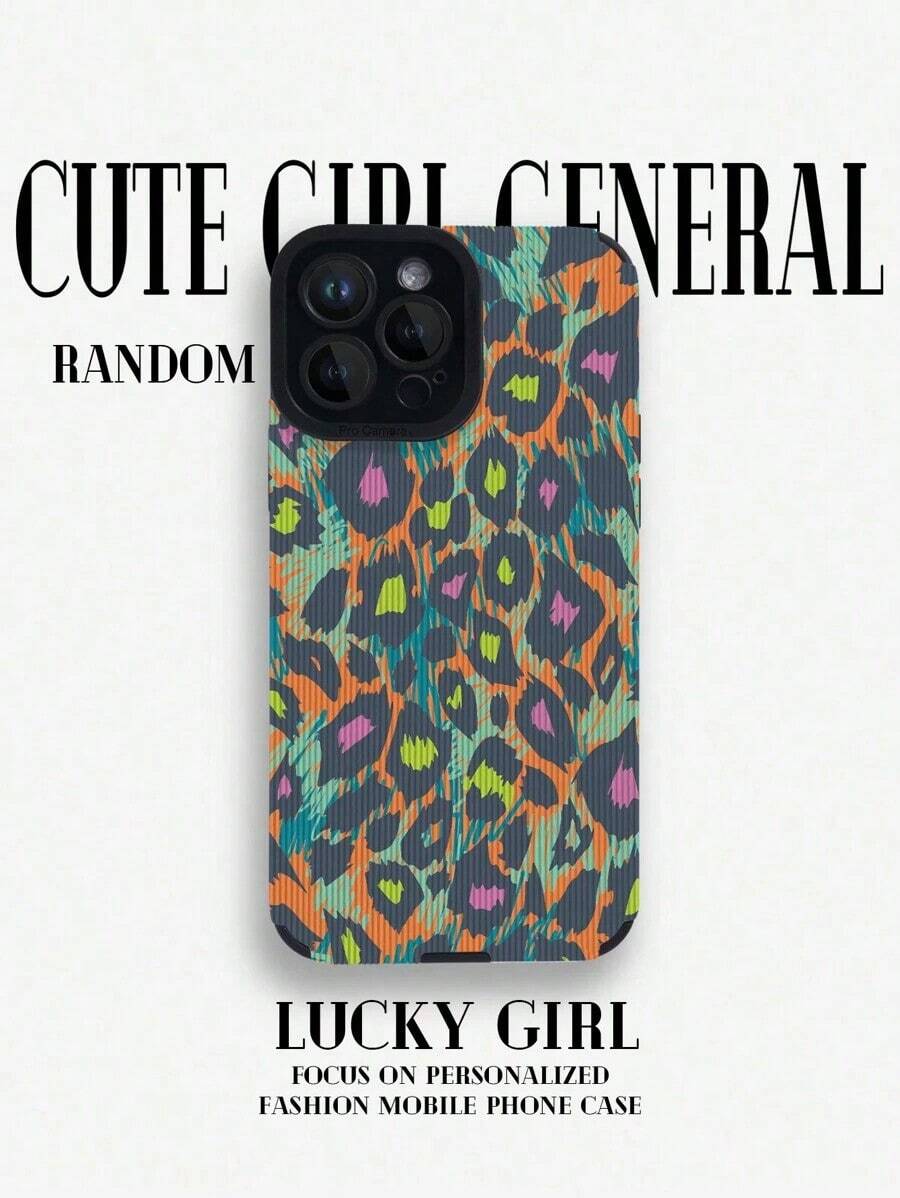 Fundas protectoras antiimpacto con estampado de leopardo multicolor, estilo vibrante y moderno, compatible con iPhone 17/17 Pro/17 Pro Max/17 Air/16/15/14/13/12/11 Pro/11 Plus/11 Pro Max/XR/X/XS/XS Max y Galaxy S21/S22/S23/S24/S25/S26, ideal para regalos y uso diario. - Gris - Ver 1