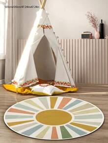 1pc High-Quality Velvet Baby Room Decor Carpet, Children's Area Rug, Soft Playroom Mat, Machine Washable, Multiple Sizes Available, Sports Themed Decorative Carpet - Multicolor - View 7