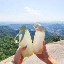 Collapsible Water Bottle Lightweight Foldable Silicone Bottle For Travel Hiking And Camping 16.9oz Made In Korea Olive Green - 橄欖綠 - 查看 3