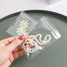 20/10/5pcs Transparent PVC Jewelry Bags Plastic Jewelry Storage Bags Transparent Ring Earring Packaging Anti-Oxidation Bags Small Zipper Lock Storage Bags Japanese Pill Dispenser Bags Set Reusable Zipper Pill Bags Transparent Plastic Self-Sealing Travel Medicine Storage Bags With Slide Lock For Medicine And Small Items Storage, Japanese Jewelry Storage Roll Bag – Reusable Jewelry Storage Bag With Zipper - E - View 1