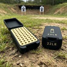 1pc .22 Caliber Bullet Cartridge Box, 3D Printed Portable Micro Storage Container, Outdoor Mini Organizer - Multicolor - View 5
